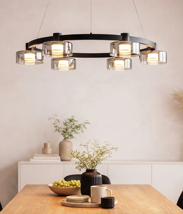 샤블리 LED 6등 식탁등, 펜던트조명 50W